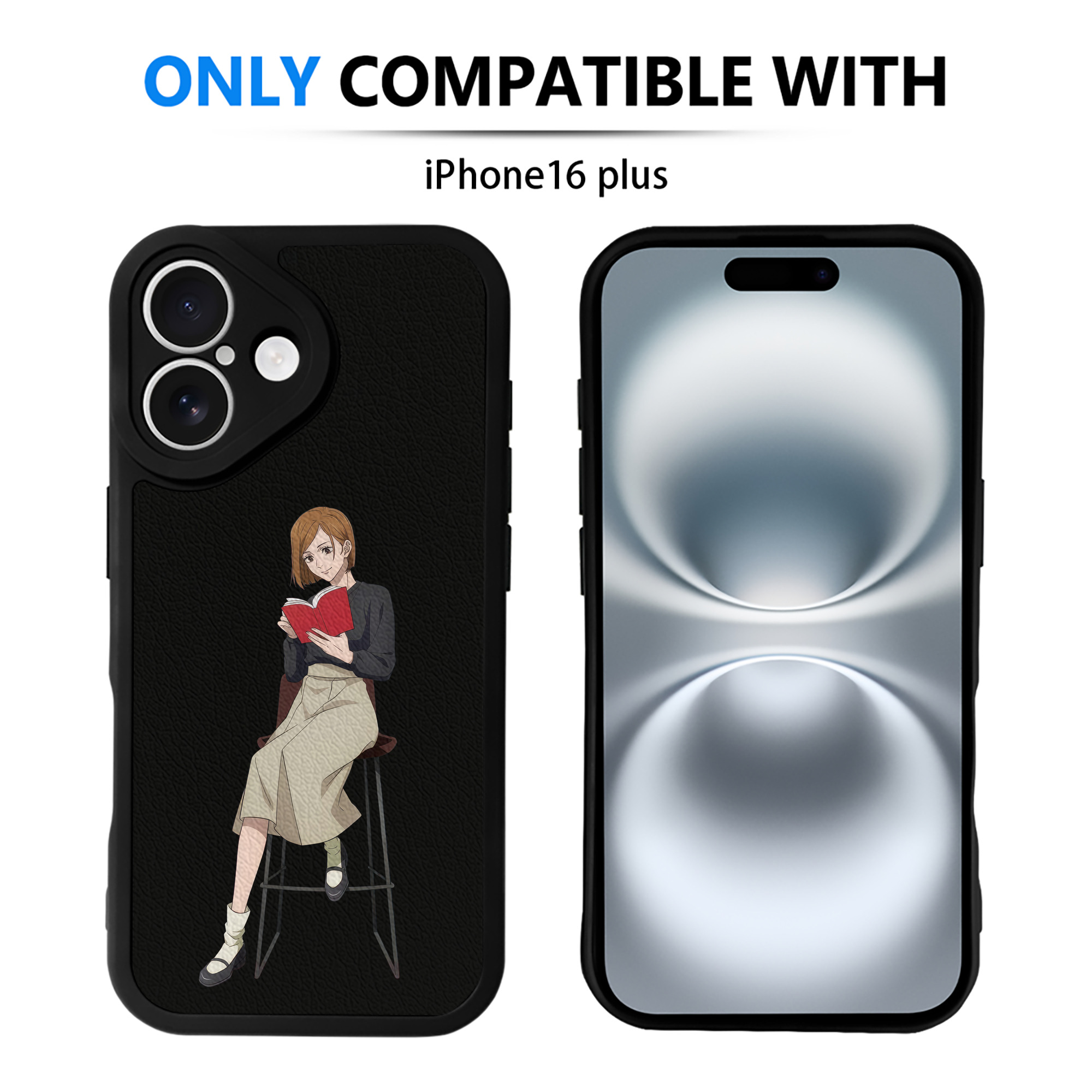 （画像用） 呪術廻戦 Jujutsu Kaisen 【iPhone 16シリーズ対応】シリコンスマホケース（レザー調） 材質：シリコン